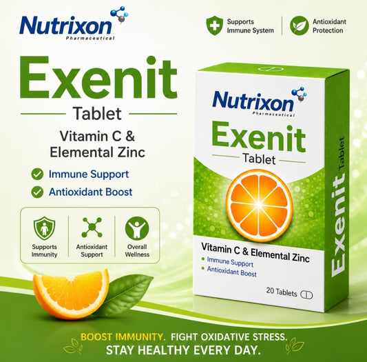Exenit Tablet — Vitamin C & Elemental Zinc - Nutrixon