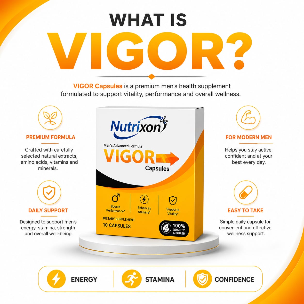Nutrixon VIGOR Capsules for Men – Energy, Stamina & Vitality Support