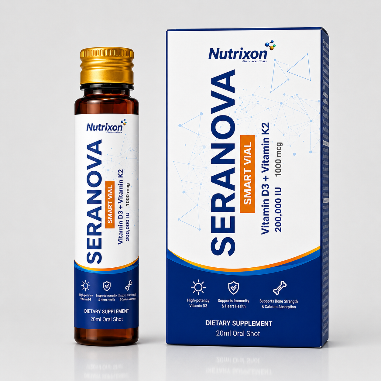 SERANOVA – High-Potency Vitamin D3 + K2 Smart Vial - Nutrixon