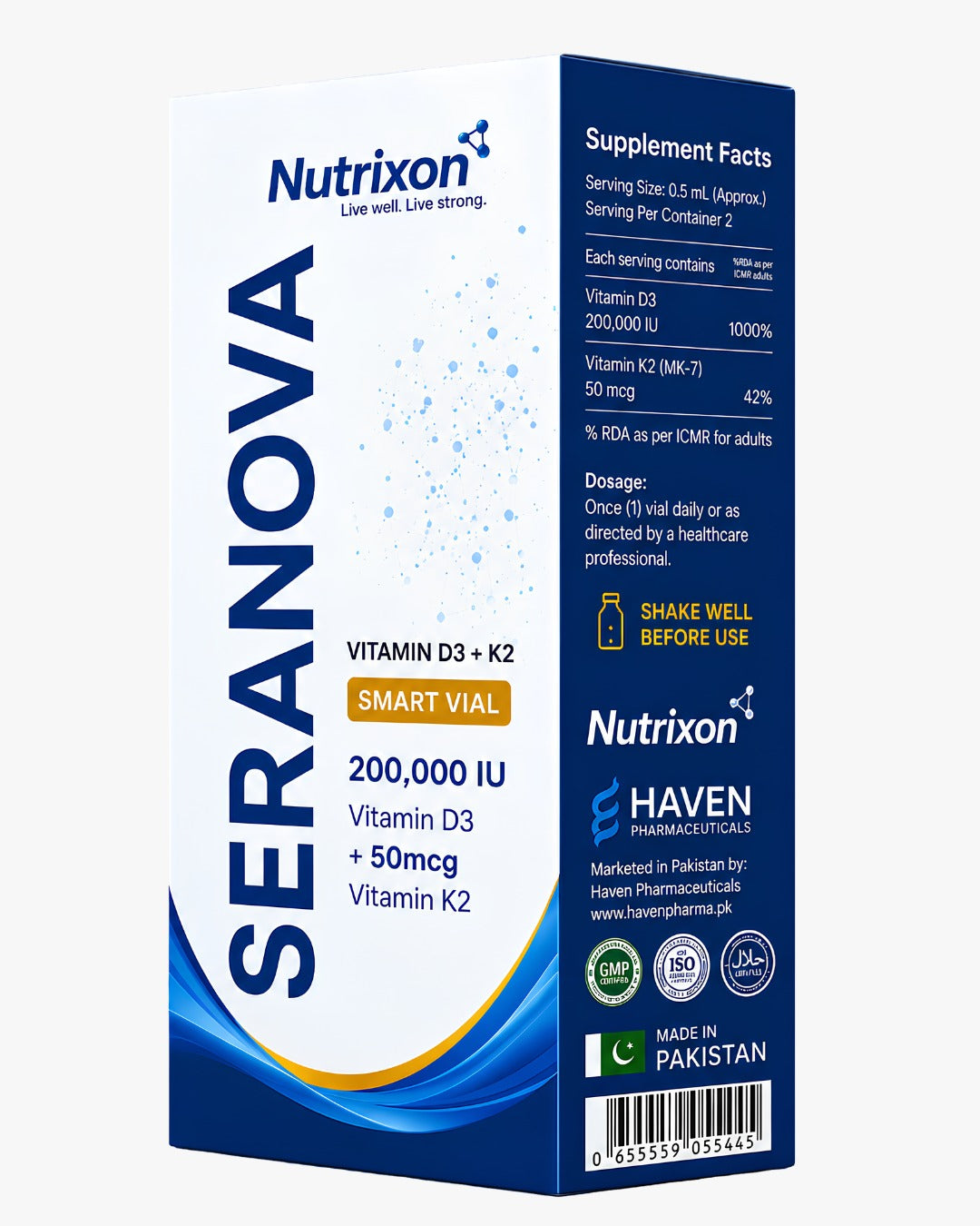 SERANOVA – High-Potency Vitamin D3 + K2 Smart Vial